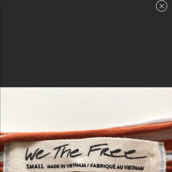 Free People Halo Stripe Knit Tee Copper Size Small - Picture 11 of 15